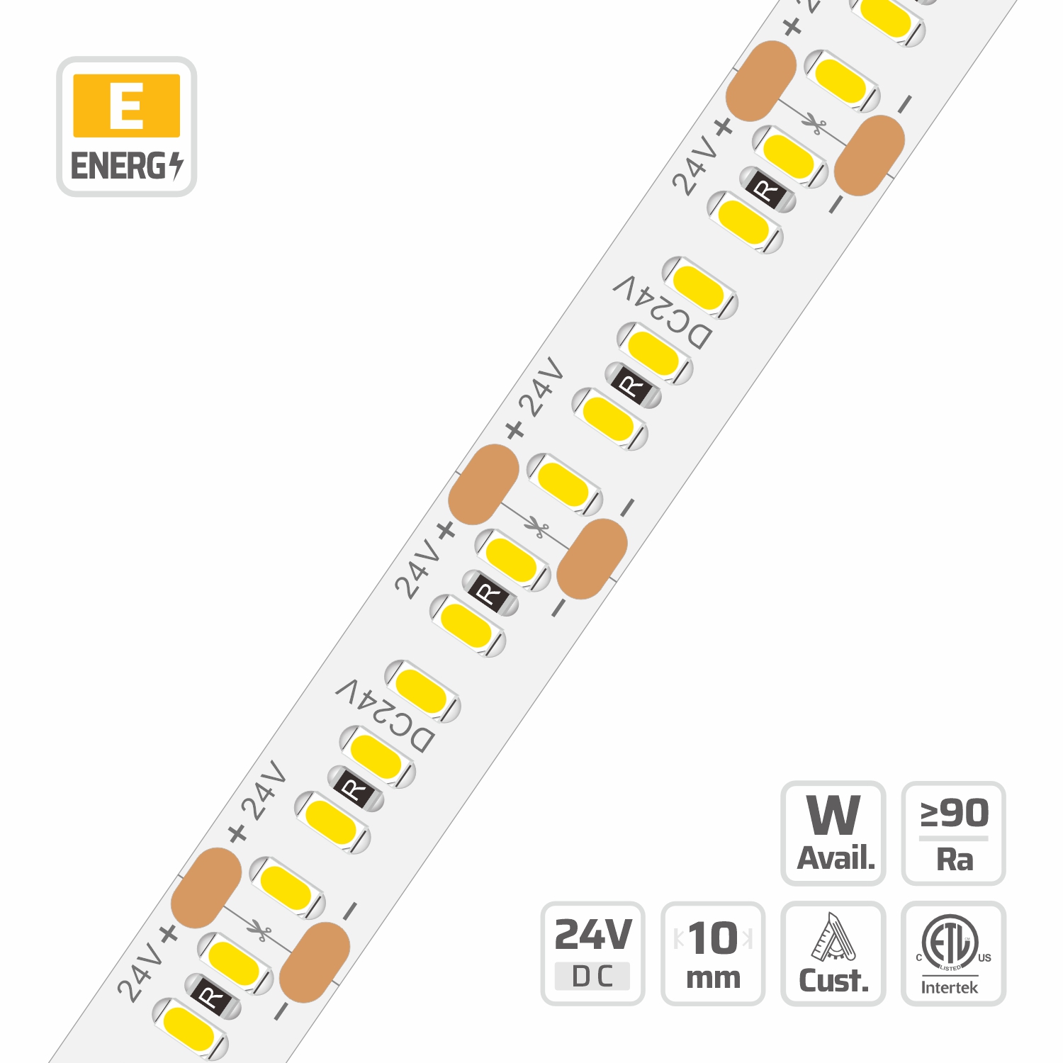 10mm | 24V | 240LEDs | 25cut | #5590 | 3014 Ultra-density LED strip light