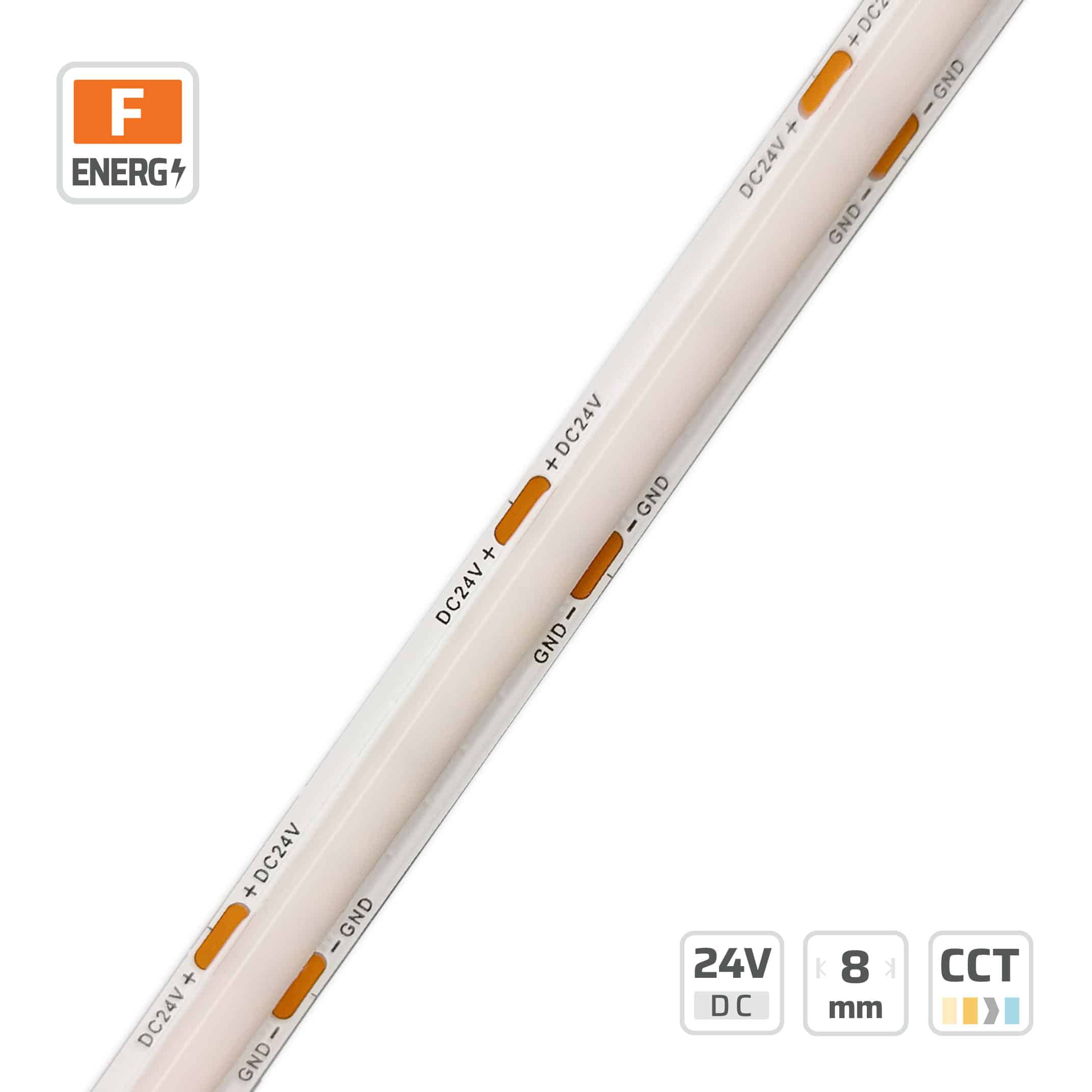 8mm | 24V | 320LEDs | 25mm/cut | #11236 | Single-Color SOB LED Strip