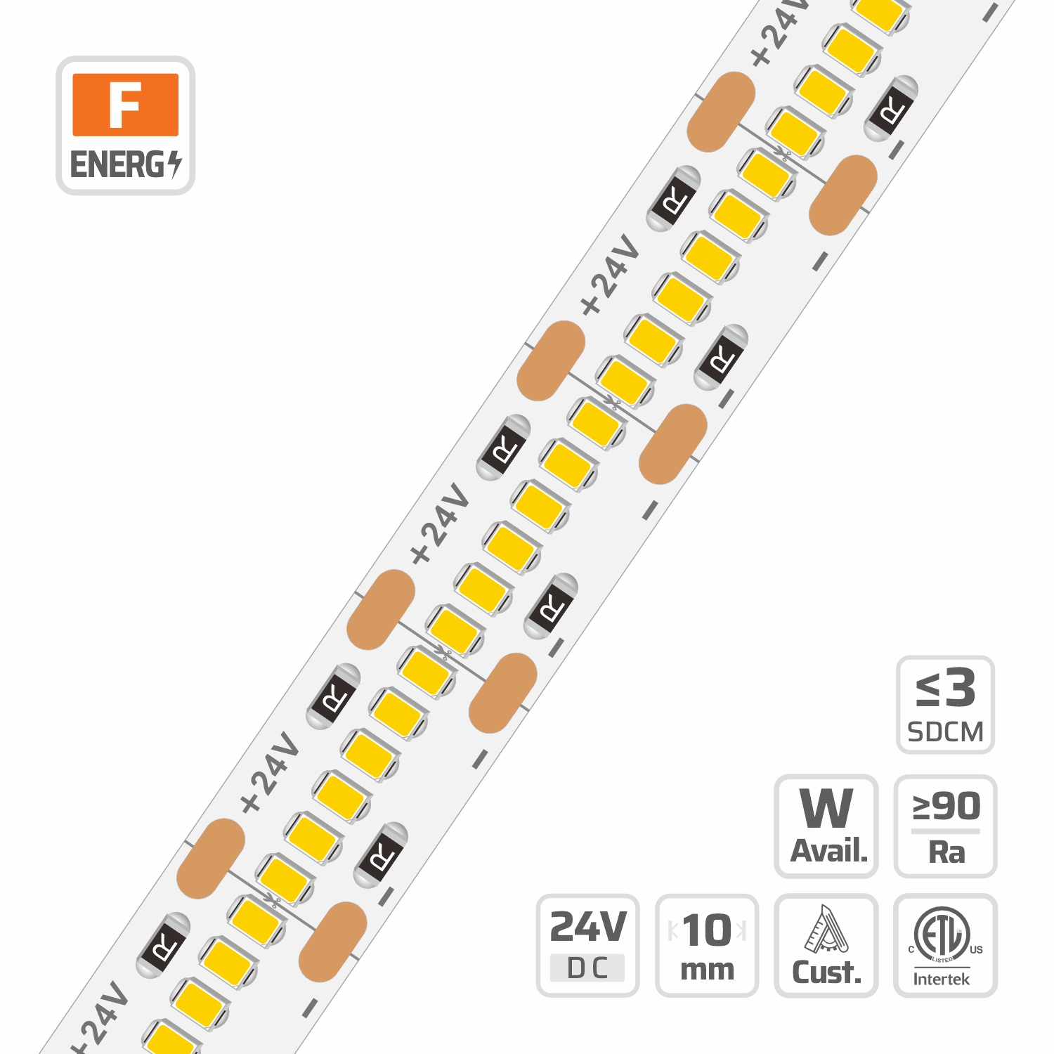 10mm | 24V | 420LEDs | 14.2mm/cut | #4831 | 2216 Ultra-density Micro-Cut LED strip light
